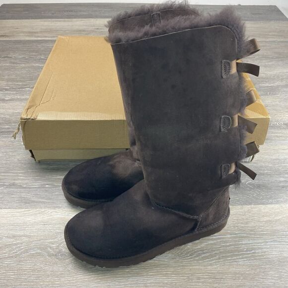 Ugg Bailey Tall Bow Boots Woman Size 8 Read Description - Picture 1 of 9